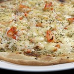 Crab and cheese pizza