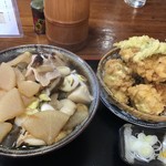 けんちんうどん＆かしわ天
