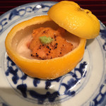 松川 - 虎河豚の白子と雲丹の柚子釜