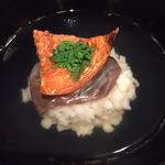 松川 - お椀 : 帆立真薯、生木耳、焼きばちこ