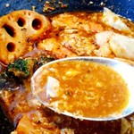 一文字カリー店 - 2018/3  スープカレー  ベーコンエッグ5番