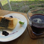 Sorano Ne Shokudou - ブルーベリーのシフォンケーキとジュース