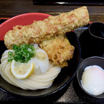 極楽うどん Ah-麺 - 温玉は別容器にて提供でした。