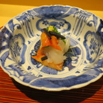 銀座 しのはら - 赤貝と伊勢海老の洗い1