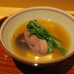 銀座 しのはら - 青首鴨と原木椎茸の鍋