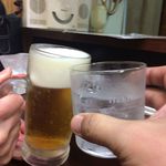 ラーメン神山 - H.29.11.26.昼 黒霧島ロック vs 生ビール de 乾杯♪