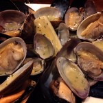 Clams and mussels steamed in white wine