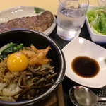 にろく亭 - ステーキ定食（１０００円）