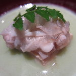 本濱 - そら豆のすり流し　真砂豆腐とはまぐりのジュレＵＰ２