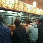 かんだ食堂 - 店内カウンター席