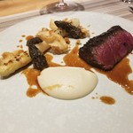 SUGALABO - 仙台 黒毛和牛　モリーユ茸　ホワイトアスパラガス