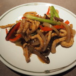 中国料理 美麗華 - 豚肉と新玉葱の細切り炒め