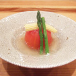 そばの実 一閑人 - トマトの煮物