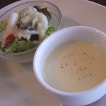 ピッツァ ベッカフィーコ - サラダ＆スープ