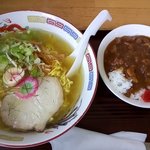 味処 新町 - 塩ラーメンとミニカレーセット♪