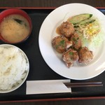 ビバーチェ食堂 - おろしから揚げ定食(600円)※ごはん大盛り(無料)です