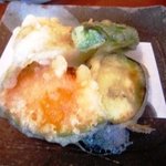 飛騨手打そば　太子庵 - 小えびと野菜のかき揚げ・もりそば・ミニかやくご飯　1,260円