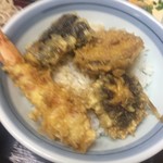 瀧の家 - 夫が食べた、ランチセットののミニ天丼