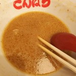 Ramen sanpachi - スープ飲みきりまではしませんでしたが、そんな勢いです。