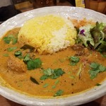 SPICY CURRY 魯珈 - ポンディシェリ風ほたてのココナツカレーのライス大盛