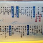 すし処 内海 - 握りメニュー