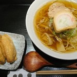 煮干そば 串揚げ 肉おでん 片平小十郎  - 煮干そば＋いなり寿司