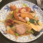 五目カタ焼きそば1050円