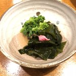 酒肴旬菜 おおあみ - 若布と菜の花