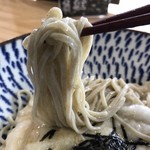 まんえい堂 生蕎麦処 お福食堂 - とろろを絡ませてみた