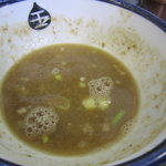 つけめん 玉 - スープ割り（食べかけで申し訳ありません）