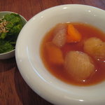 チューリップスープ - ポトフ、カリカリじゃこサラダ