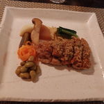 健菜樂食 Zen - メイン肉チョイス 信州ハーブ鶏の全粒粉パン粉焼き