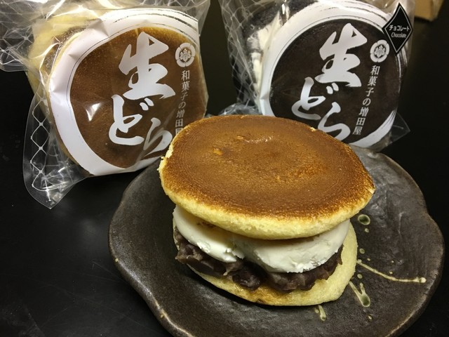  お取り寄せ(楽天) 純生クリームどら焼き 老舗 増田屋 価格2,500円 (税込)