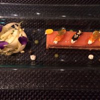 ラトリエ ドゥ ジョエル・ロブション - タスマニアサーモンののフリボリテ キャビアをあしらって