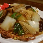 居酒屋 両國 - 2018.3.6さんろく感謝の日あんかけ焼きそば二人分