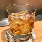 鉄板DINING O - 「ジャックダニエル」(ロック、700円)。追加オーダーした。