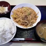 Aduki - 豆板じゃん肉野菜炒定食 600円