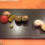 日本料理 たかむら - いわし磯部巻　