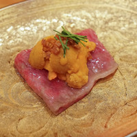 東京肉しゃぶ家 - 但馬太田牛にウニと炙ったばちこ
