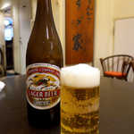 Suzuya - キリンラガービール（￥540）。ビールに合わせるなら、定食のほか単品も頼むと良いだろう