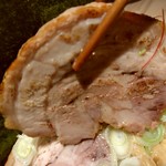 杏と桜 - 【2018.3.10(土)】つけ麺(並盛・220g)1,242円の炙りチャーシュー