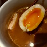 杏と桜 - 【2018.3.10(土)】つけ麺(並盛・220g)1,242円の味玉