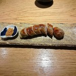 魚工房 としまや - 行者にんにく入り自家製ソーセージ