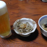 さつき - 生ビール＋お通し２品