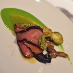 ロテスリーレカン - ７５００円コース（７５００円＋サービス料＋税）の『国産牛のグリル　カフェドパリバター添え』２０１８年２月