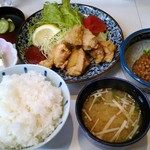 稲穂 - 鶏から納豆定食　750円