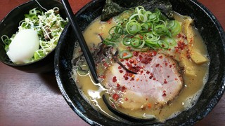 麺屋 かねもり - とんこつ味噌＋チャーシュー丼セット（950円）