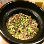 虎白 - 子持ちヤリイカと豆の炊き込みご飯