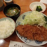 とんかつ河 - 上ロースカツ定食