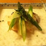 秀よし - 白身魚の木の芽焼ウドとアスパラの暖かいサラダ